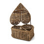 High-Quality Heart-Shaped Wicker Basket | Elegant Handwoven Storage for Gifts and Home Decor