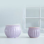 Macaron Pink and Purple Ceramic Plant Pot for Indoor Decor