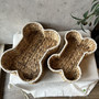 Multifunction Water Hyacinth Dog Bone Wicker Baskets for Pets