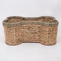 Natural Woven Dog Bone Wicker Baskets for Pet Supplies