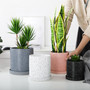 Nordic Marble White, Black, Gray and Pink Ceramic Plant Pots for Outdoor Use