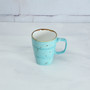 Rustic Grey, Blue, Coral, Turquoise and Yellow Ceramic Mugs With Middle East Style For Daily Use