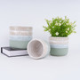 Simple Nordic Green Ceramic Plant Pot for Home Decor