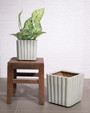 Unique Small Indoor Square Ceramic Plant Pot For Home Decor