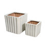 Unique Small Indoor Square Ceramic Plant Pot For Home Decor