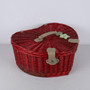 Vintage Style Heart Shaped Wicker Picnic Basket