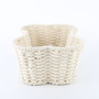 White Cotton Rope Dog Bone Wicker Baskets for Pet Storage