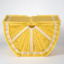 Woven Yellow Watermelon Wicker Picnic Basket | Fun and Functional Outdoor Basket