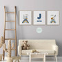 Custom Named Construction Nursery Canvas Set - Boys Bedroom Wall Art