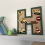 Construction Themed Boys' Wooden Sign- Personalized Nursery Name Art For Bedroom