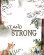 Woodland nursery canvas set three panels with fox, bear, deer and Be Brave Stay Strong Dream Big, earthy tones for above crib