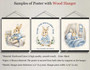 Peter Rabbit canvas art set in pastel blue, classic storybook bunny and Beatrix Potter quote for newborn nursery wall decor