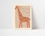 Giraffe nursery canvas wall art, soft pastel giraffe portrait for charming kids bedroom or playful nursery wall decor