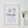 Mother's Day handprint canvas, portrait, baby and toddler prints personalized with children’s names and date, keepsake for mom