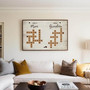 First Mom Now Grandma personalized name crossword canvas, custom family names, rustic wall decor, Mother’s Day gift