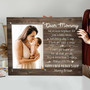 Mother and baby personalized canvas, First Mother’s Day gift from baby to mom, custom names and date with heartfelt message
