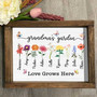 Grandkids' Birth Flower Canvas - Personalized Grandma Garden Gift
