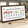Grandkids' Birth Flower Canvas - Personalized Grandma Garden Gift