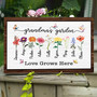 Grandkids' Birth Flower Canvas - Personalized Grandma Garden Gift