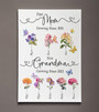 Grandma birth month blossom canvas customized with grandkids' names, modern script, landscape, Mother's Day gift