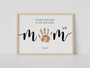 Mommy quote handprint canvas for mother, personalized with child’s name, nursery wall art gift and keepsake for Mother’s Day Mommy quote handprint canvas for mother, personalized with child’s name, nursery wall art gift and keepsake for Mother’s Day