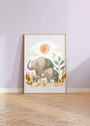 Elephant family canvas nursery decor, muted neutral safari theme, gentle animal wall art suited to a tranquil baby room Elephant family canvas nursery decor, muted neutral safari theme, gentle animal wall art suited to a tranquil baby room