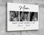 First Mother's Day canvas photo collage, custom wall art for new mom with cherished photos, sentimental living room decor