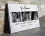 First Mother's Day canvas photo collage, personalized wall art for new mom, custom multi-image print for bedroom or hallway