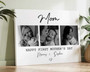 First Mother's Day canvas photo collage, personalized wall art with custom photos for new mom, perfect gift for nursery decor