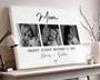 First Mother's Day canvas collage wall art, personalized with your photos, heartfelt gift for new mom and cozy nursery decor