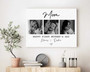 First Mother's Day canvas photo collage, custom multi-photo wall decor for new mom, personalized keepsake for living room