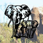Elephant Family Metal Sign For Living Room DéCor - Gift For Elephant Lovers, Birthday Theme