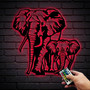 Elephant Family Metal Sign For Living Room DéCor - Gift For Elephant Lovers, Birthday Theme
