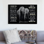 Personalized Elephant Couple Canvas - Heartfelt Anniversary Gift