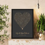 Personalized Song Lyric Heart Canvas - First Dance & Wedding Song Gift For Anniversary Or Valentine's Day