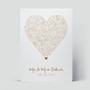 Personalized Song Lyric Heart Canvas - First Dance & Wedding Song Gift For Anniversary Or Valentine's Day