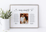 Custom Wedding Vow Canvas For Groom - Personalized Photo Keepsake Gift From Bride On Wedding Day