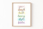Dance motivational canvas in landscape layout with vibrant colors, custom studio name and quote for modern studio decor