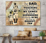 Custom Baseball Canvas - Father's Day Tribute for Dad & Son Custom Baseball Canvas - Father's Day Tribute for Dad & Son