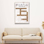 Family puzzle canvas crossword design customized with family names and est. date, housewarming decor for entryway