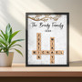 Personalized family name puzzle canvas art with established year, custom names; thoughtful Christmas gift for parents