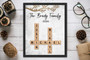 Personalized family name puzzle canvas art, custom names and established year; heartfelt Christmas gift for mom and dad