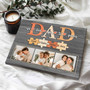 Dad puzzle canvas custom with children's names in puzzle pieces; sentimental Christmas or birthday present for father
