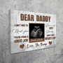 First Father's Day Ultrasound Canvas - Personalized Hero Dad Gift