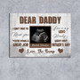 First Father's Day Ultrasound Canvas - Personalized Hero Dad Gift