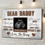 First Father's Day Ultrasound Canvas - Personalized Hero Dad Gift