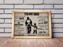 Dad hero canvas wall art with touching father and son design, personalized with names and date, meaningful Father's Day gift