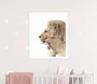 Lion Family Canvas For Safari Nursery DéCor - Lion Watercolor Portrait