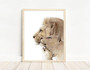 Lion Family Canvas For Safari Nursery DéCor - Lion Watercolor Portrait