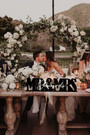 Personalized Mr & Mrs Wooden Sign - Wedding Table Decor For Reception & Sweetheart Table